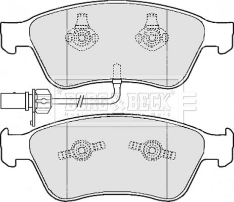 BORG & BECK Комплект тормозных колодок, дисковый тормоз BBP2111